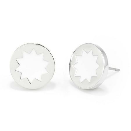 House Of Harlow 1960 Mini Sunburst Stud House Of Harlow 1960 Mini Sunburst Stud Earrings In White And Silver Clearance Final