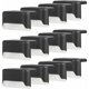 thumbnail image 1 of Luz solar para vallas, Luz solar para terraza, Lámpara para escaleras, Luces solares LED para jardín IP65 para vallas de escaleras de patio (Luz cálida, Negro, 12 uds.), 1 of 5