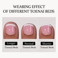 thumbnail image 3 of Presiona las uñas de los pies BtartBox Short White French Tips para mujeres, 3 of 9
