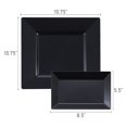 thumbnail image 6 of Smarty Disposable Plastic Party Dinnerware Set Square Rectangle (60-Person Package), 6 of 11