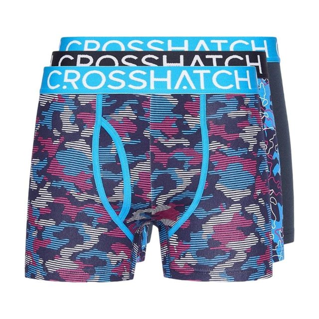 Crosshatch Mens Linamo MVE Open Fly Boxer Shorts (Pack of 3)