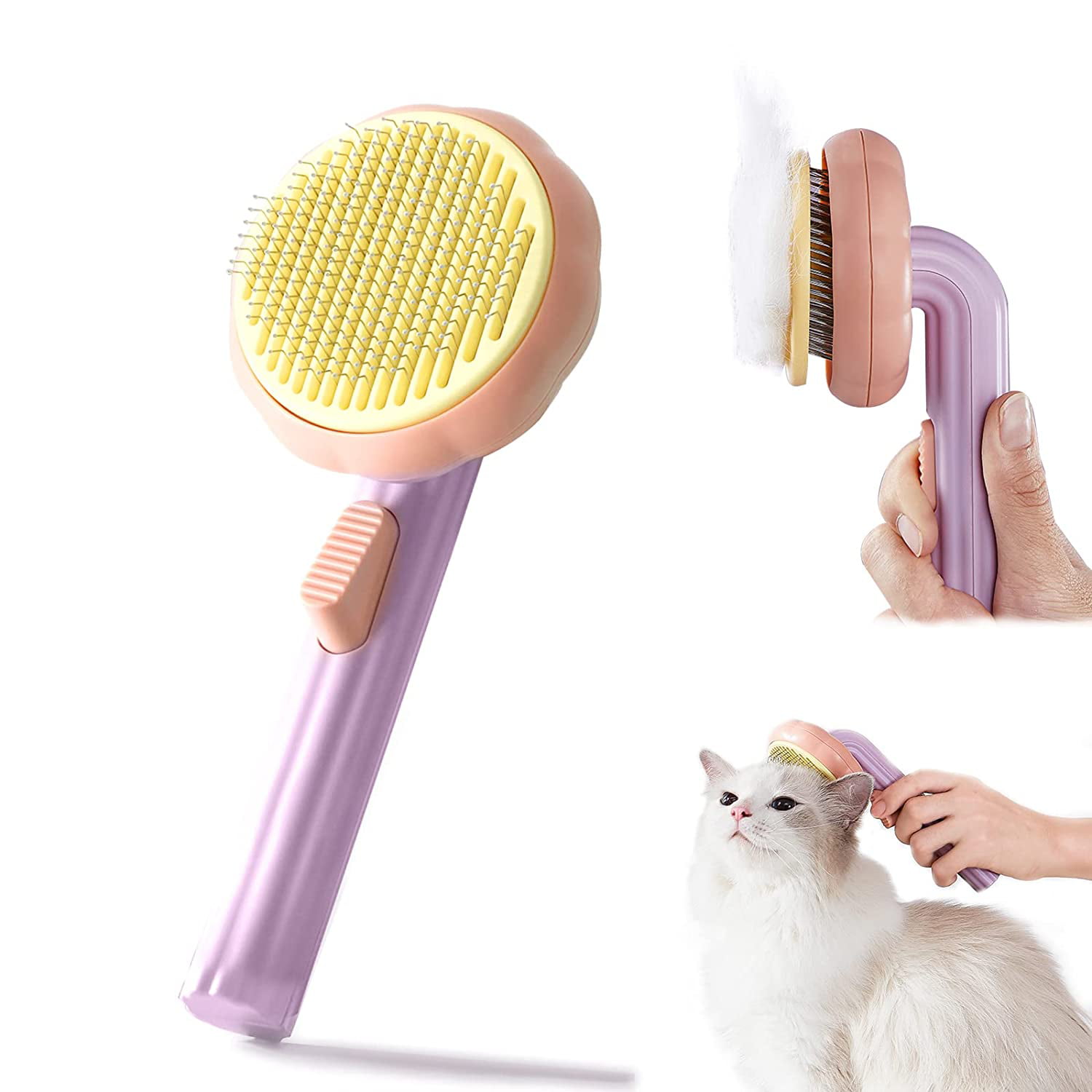Hot Trade Self Cleaning Slicker Brush for Dogs Bottom, Mat-Wrapped Hair  Combing Brush - Walmart.com