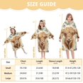 thumbnail image 4 of FORMRS Wearable Blanket Hoodie with Sleeves for Kids Cozy Flannel Sweatshirt, Floral Cow, 4 of 7
