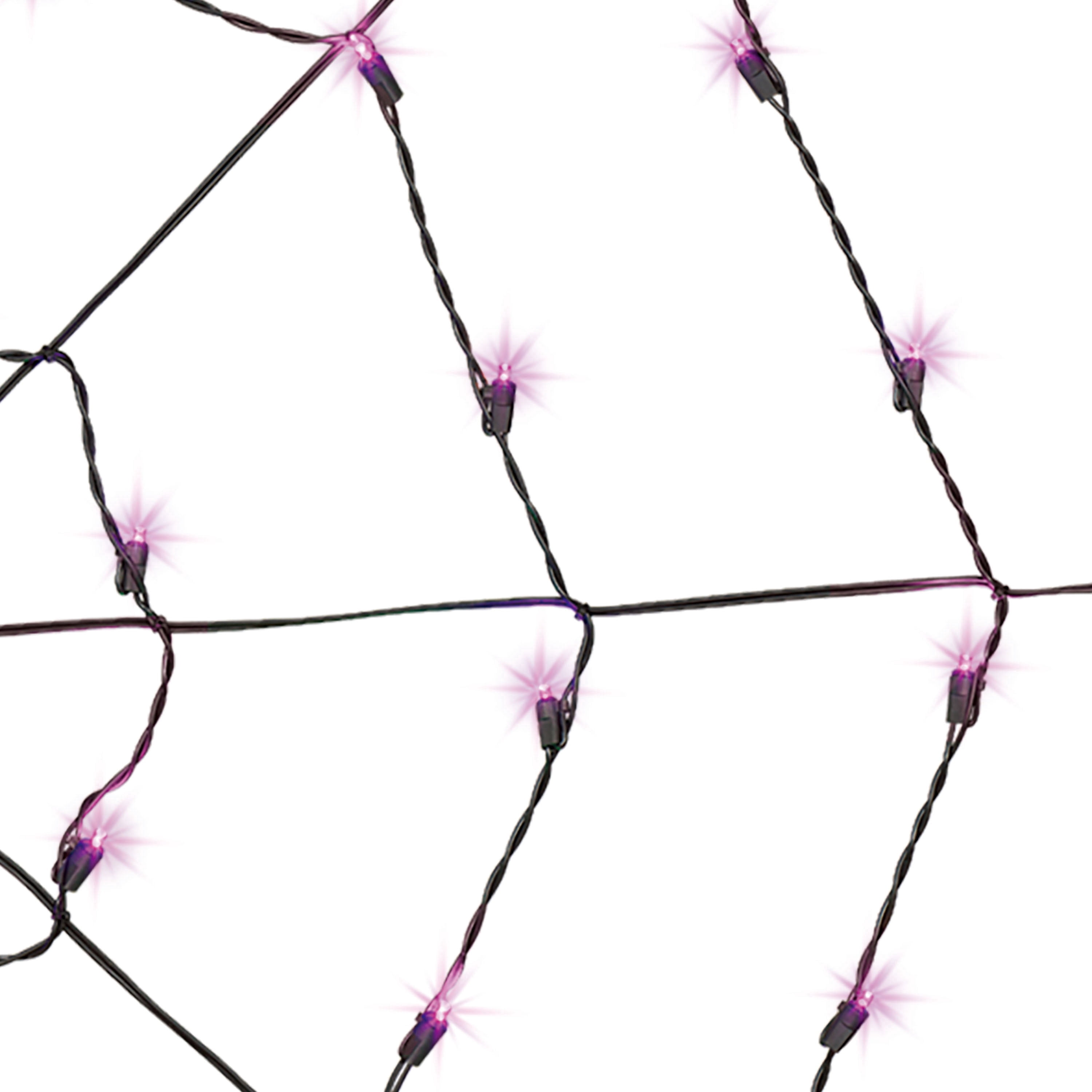 Indoor/Outdoor 50-Count LED Spider Web Lights, Purple, 5', Halloween by Way To Celebrate