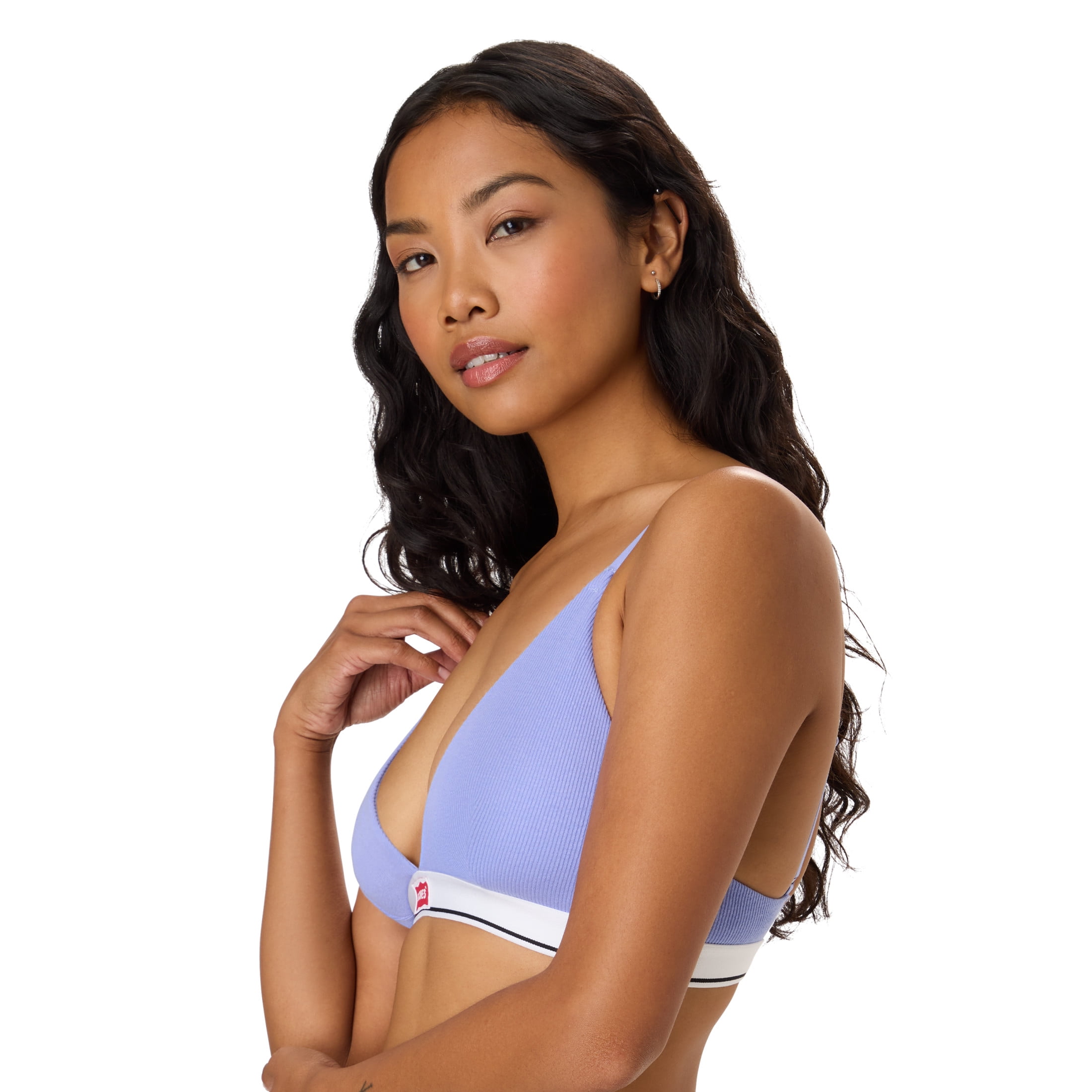 Hanes Triangle Bra, Originals Moisture-Wicking Bra, Lightly Padded