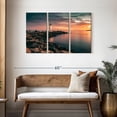 thumbnail image 3 of Elephant Stock Lighthouse Pastel Sunset Wall Art - Horizontal Multi Panel Canvas - Living Room Wall Decor - Nautical Multi Panel - Beige And Blue Decor - 45" x 28", 3 of 8