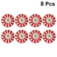 thumbnail image 4 of CIMAXIC 8PCS 7 Inches Paper Disposable Tray Delicate Gold-plated Stripe Tray Creative Birthday Party Accessories Cartoon Cake Paper Plate Thickening Paper Tray for Home Use Red Stripe Style, 4 of 4