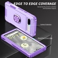 thumbnail image 3 of SaniMore for Google Pixel 7A Multi-Functional Case, 3-Layer Protection Magnetic Cover Support Car Mount & 360° Rotatable Metal Ring Kickstand Full Body Shockproof Protective Shell, Purple, 3 of 7