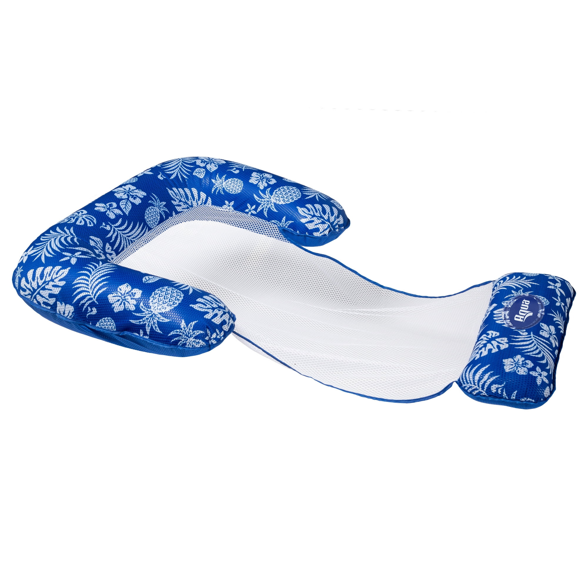 Aqua-Leisure Inflatable 3-in-1 Lounge Chair Pool Float, Royal Blue, 250 lb capacity