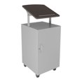 thumbnail image 1 of Hirsh Metal Mobile Locking Podium for Classroom or Office Arctic Silver/Charcoal, 1 of 3