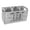 Gray, variant on Kitchen Utensil Organizer Cutlery Holder Tableware Storage Crock Wood Construction for Home Restaurant Counter