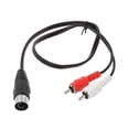 thumbnail image 1 of 0.5M/1.5M 5 Pin Din Male to 2 RCA Male Audio Video Adapter Cable Wire Cord Conne, 1 of 4