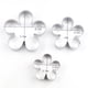 thumbnail image 5 of Juego de 3 cortadores de galletas con forma de flor, sin olor, de acero inoxidable 430, con forma de pétalo de rosa, para hornear., 5 of 7