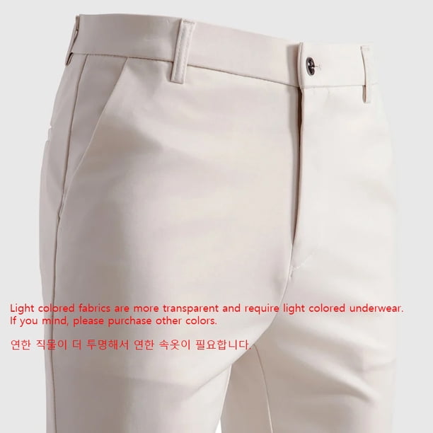 29-42 pantalones de traje informales de negocios a la moda finos de verano para hombre, pantalones largos, pantalones formales de manga recta elástica para hombre de talla grande 28-40