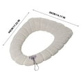 thumbnail image 3 of Cagogo under $5 Toilet Seat Cover, Thickened Toilet Seat Cover with Handle, Elastic Knitted Bathroom Mat, Washable Universal Toilet Ring Protector, Soft Comfortable Toilet Seat Cover, 3 of 6