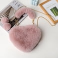 thumbnail image 1 of Bolso de mano Bolso de peluche Bolso de corazón portátil Bolso de cadena Bolso bandolera Monedero Bolso, 1 of 6