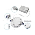 thumbnail image 3 of YUURTA (10-Pack) 4 Inch 9W Ceiling Recessed LED Downlight (Canless Pot Light) 5CCT Color Selectable 2700K/3000K/3500K/4000K/5000K Dimmable 750Lm 120V, 3 of 5