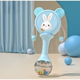 thumbnail image 3 of Blue Kids Wave Drum Hand Cranked Bells 2 In 1 Early Education Toy Musical Device For Infants, 3 of 6