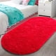 thumbnail image 1 of Alfombra LOCHAS Fluffy Red Shaggy de 80 cm x 160 cm para dormitorio, 1 of 7