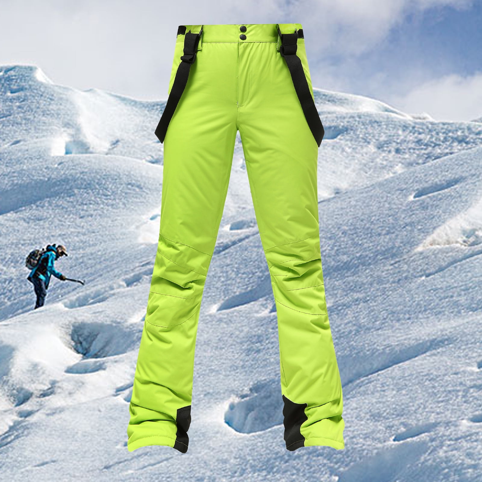 Ladies Veneer Double Board Breathable Windproof Waterproof and Warmth Thickened Ski Pants 