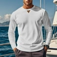 thumbnail image 4 of Mens Corduroy Pullover Tops Ribbed Solid Color Crewneck Sweatshirts Loose Fit Casual Base Sweaters Fall Clothes (XL, White), 4 of 5
