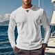 thumbnail image 4 of pstuiky camisa de manga larga para hombre, Blusas/camisas casuales de moda para hombre, de color liso, de manga larga y cuello redondo camisetas de hombre m, 4 of 5