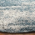 thumbnail image 3 of SAFAVIEH Berber Yazmin Abstract Shag Area Rug, Ivory/Blue, 7' x 7' Round, 3 of 7