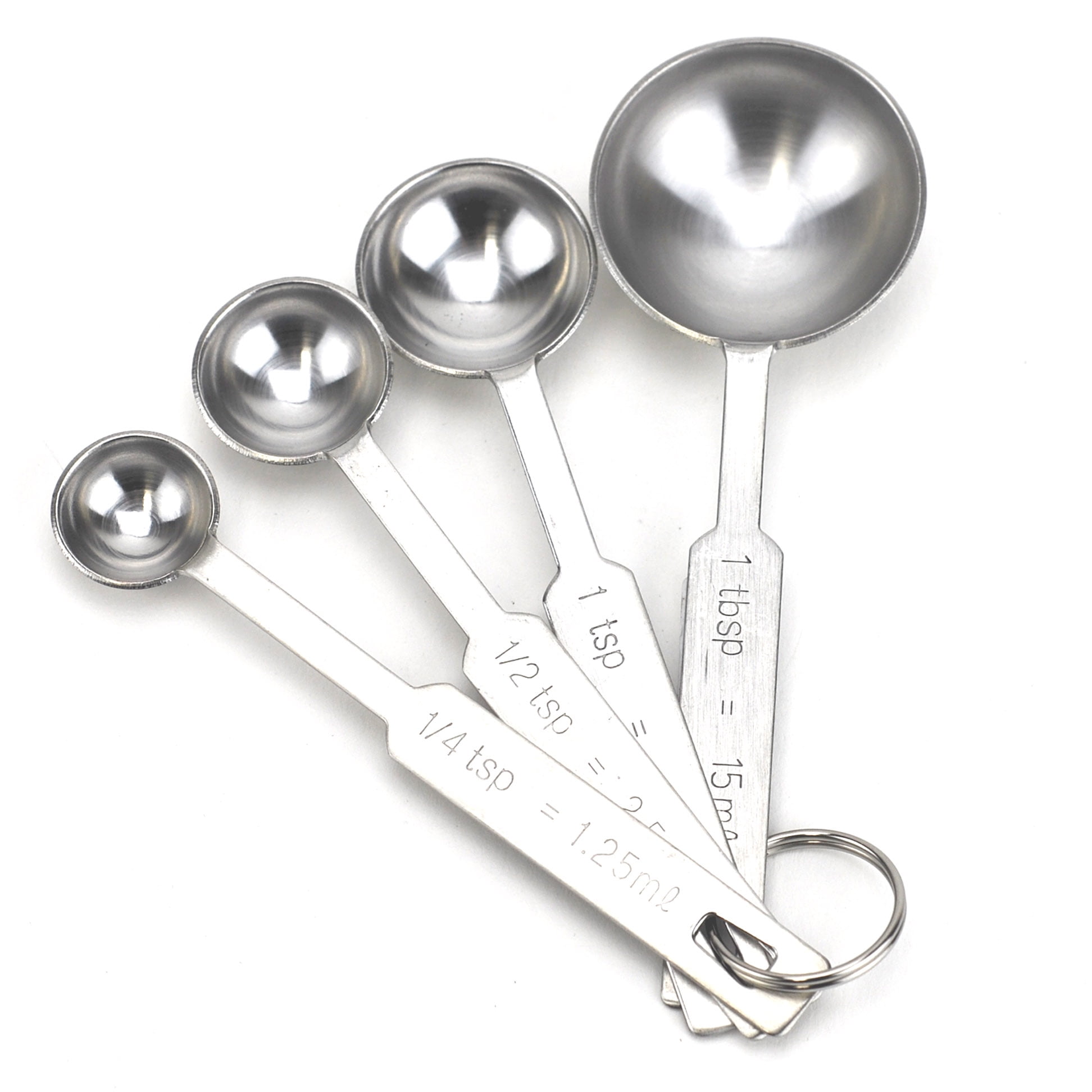 Measuring Spoons Metal Decorative Measuring Spoons Silver Set Of 4