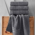 thumbnail image 4 of Hawmam Linen Grey Bath Towels 4-Pack - 100% Turkish Cotton, 27' x 54', Soft, Plush, Quickdry, High Absorbent, Low Lint - Towels for Bathroom, College Dorm Essentials, Spa, Gym, Airbnb - 4 Piece Set, 4 of 7