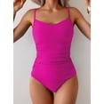 thumbnail image 4 of Trajes de baño Tankini Eomenie Tummy Control, cintura alta, color rosa intenso, 4 of 4