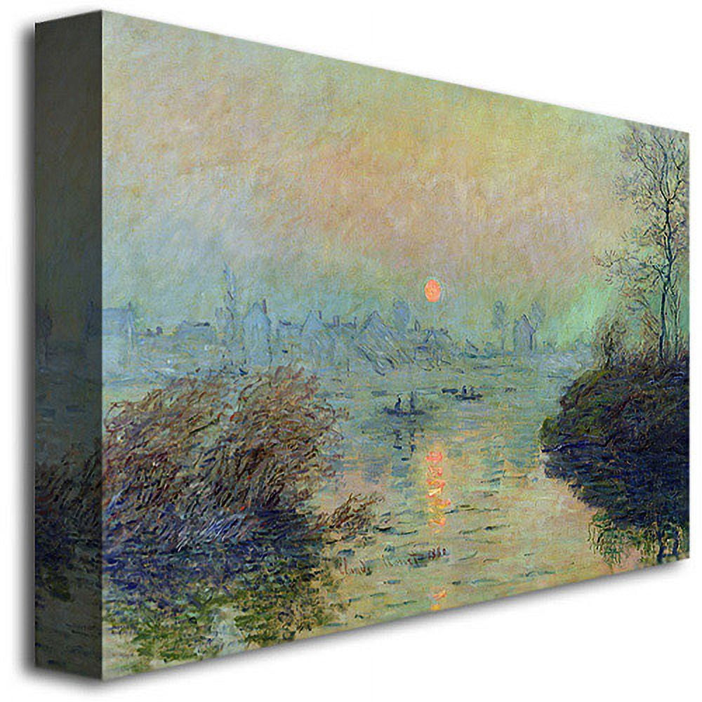 Trademark Fine Art "Sun Setting Over The Seine" Canvas Wall Art by Claude Monet