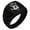 Black, variant on Stainless Steel Biohazard Zombie Hand Mark Chevron Pattern Biker Style Polished Ring