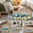 thumbnail image 5 of Round Rug 4Ft Washable Non-Slip, Easter Circle Area Rugs for Living Room Bedroom, Plaid Truck Eggs Bunny Floral Gnomes Wooden Indoor Floor Mats Carpet Runner for Home Decor Aesthetic, 5 of 8