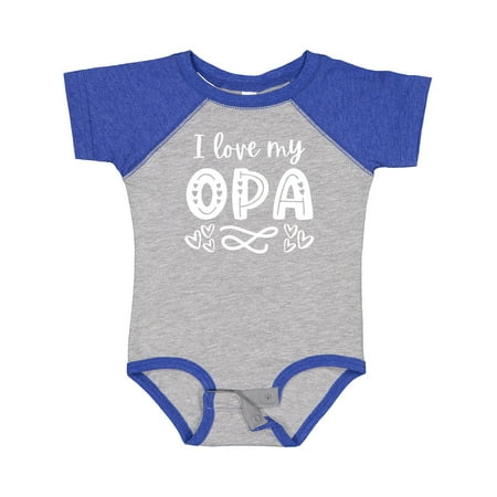 

Inktastic I Love My Opa with Hearts Gift Baby Boy or Baby Girl Bodysuit