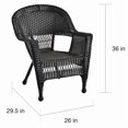 thumbnail image 5 of Jeco Black Wicker Chair Without Cushion - Set of 2, 5 of 5