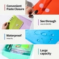 thumbnail image 4 of LEOBRO Plastic File Folders for Documents, 6 PCS Plastic Envelopes, Reusable Clear File Folders File Bags Document Holder, A4 Size, 4 of 6
