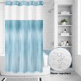 thumbnail image 2 of No Hook Shower Curtain, Teal Blue Shower Curtains for Bathroom with See Through Top Window, Modern Abstract Art Ombre Striped Waterproof & Washable Bath Curtain Stand Up Stall 36"x72", 2 of 9