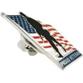 thumbnail image 2 of Proud Veteran American Flag Military Patriotic Enamel Lapel Pin, 2 of 6