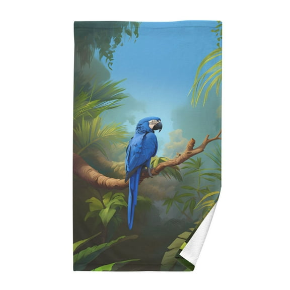 Bird in Forest Cotton Face Towels Absorbent Hand Towel Soft Bathroom Towel for Kitchen Hotel Decoration