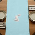 thumbnail image 5 of Table Runners 72 Inches Long Dress Scarves, Happy Easter Farmhouse Kitchen Table Runner, Coffee Tablerunners, Cute Gnomes Eggs Spring Daisy Flowers Blue 14x72 Inch, 5 of 9