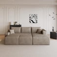 thumbnail image 3 of EHANCIS 95" L-Shaped Boneless Modular Sectional Sofa,Cloud Couch with Right Chaise & 3 Movable Ottomans,Deep Seat Corduroy Corner Sofa for Living Room,No Assembly, 3 of 6