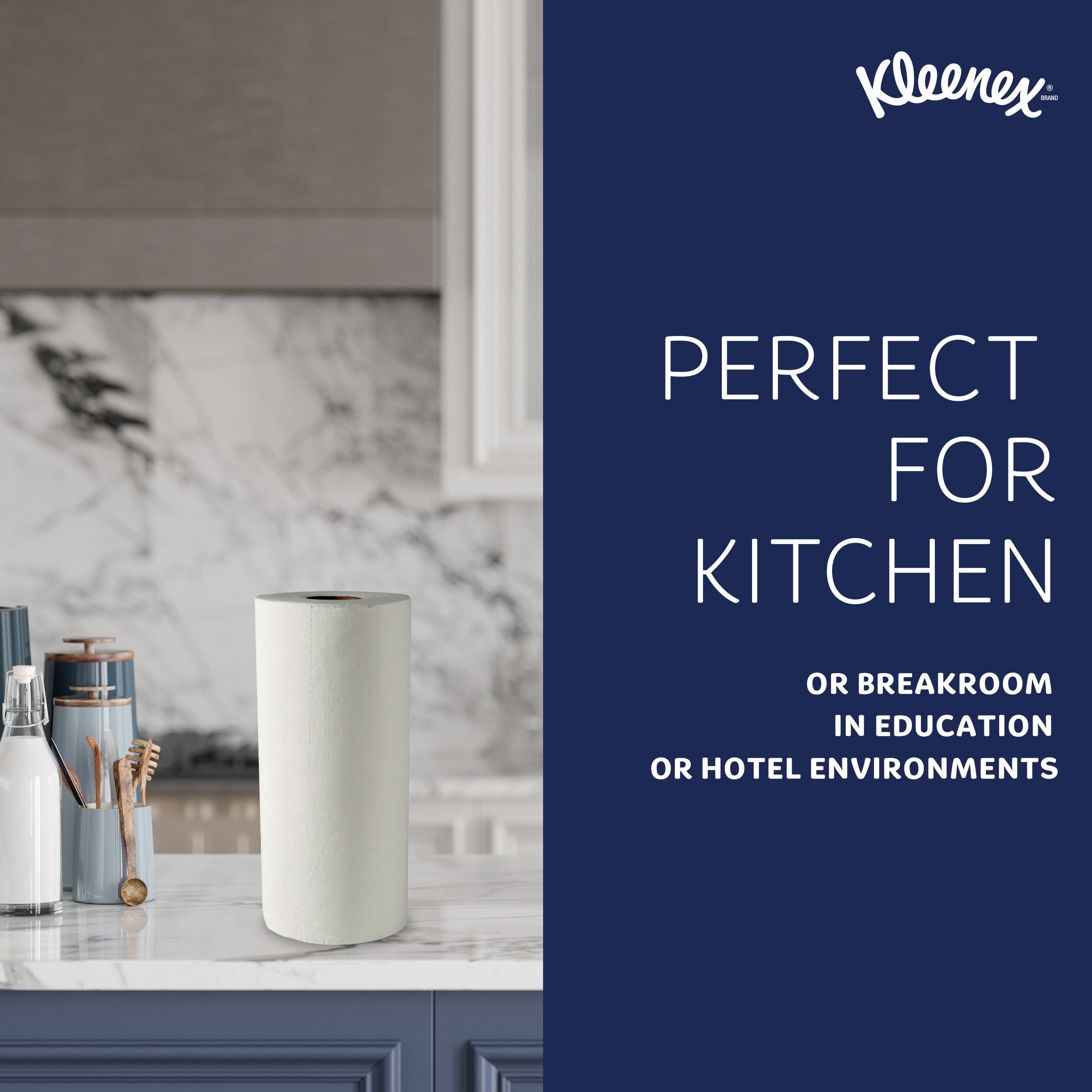 Kleenex Professional Premier Kitchen Paper Towels, Bulk (13964), Cloth-Like Softness, White (70 Sheets/Roll, 24 Rolls/Case, 1,680 Sheet Total)