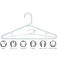 thumbnail image 4 of International Hanger White Plastic Tubular Suit Hanger for Tops or Pants, 36 Pack, 4 of 4