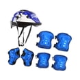 thumbnail image 2 of 7pcs/set Casco para bicicletas para niños Ligero resistente a la resistencia de los equipos de amortiguadores respirables Protector de la adolescencia Azul, 2 of 8