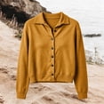 thumbnail image 3 of Perfectbot Women's Collared Button-Down Cardigan Long Sleeve Knit Jacket Top with Ribbed Trim, 3 of 4