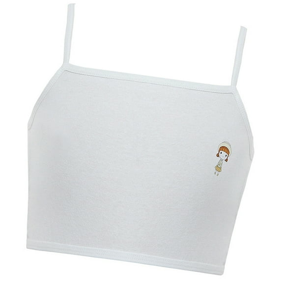 Youth Camisole Bra Girls Tube Top Solid Color Comfortable for Active Girls Aged 9 to 12 Years Daily Comfort