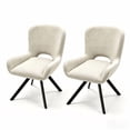thumbnail image 1 of Silla de comedor de tela conjunto de 2, sillas de comedor acolchadas suaves modernas, respaldo cómodo, cocina / sala de estar / silla de oficina en el hogar, 1 of 5