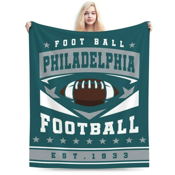Philadelphi-05 Football Throw Blanket, Soft Lightweight Plush Warm Blankets For Men And Women, Sports Fan Gifts Bed Tapestry For Sofa, Travel 50"X40"