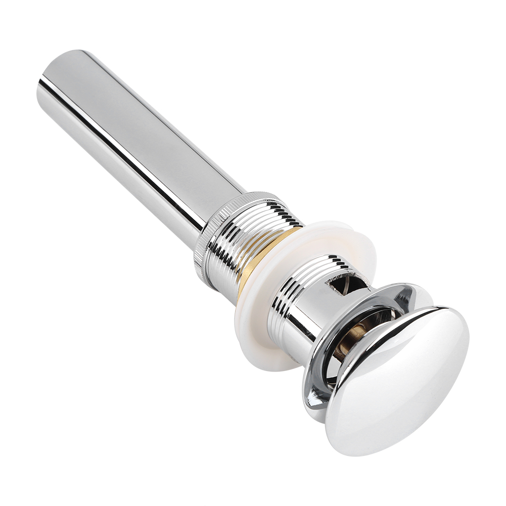 Lot De 2 Bouchons De Lavabo Pop-up En Laiton Chromé - Mécanisme à Ressort, Filetage M16 - Compatible Plupart Des Lavabos Et éviers