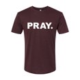 thumbnail image 2 of Wild Bobby Pray. Inspirational/Christian Men Premium Tri Blend Tee, Cardinal, Small, 2 of 5